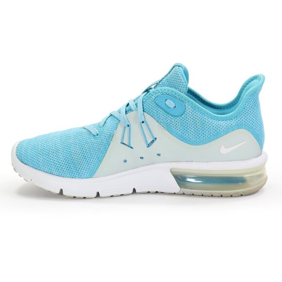 Nike Air Max Sequent 3 Women's Running Shoe Blue Fury Flyknit Athletic Sneaker - Picture 4 of 9